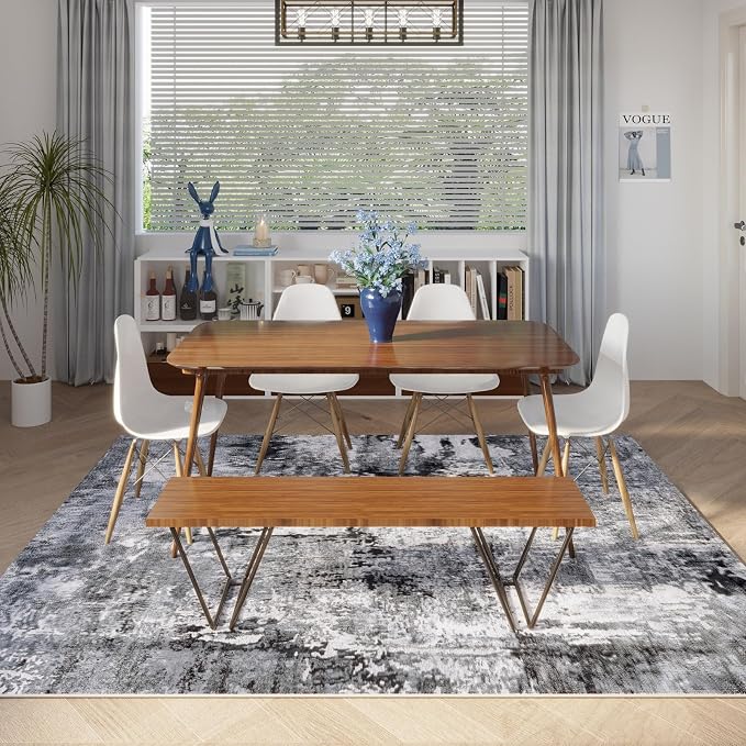 Rugcomf 9x12 Washable Boho Rug - Image 6