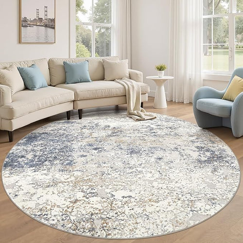 8ft Round Area Rug Living Room Rugs by DMOYEST