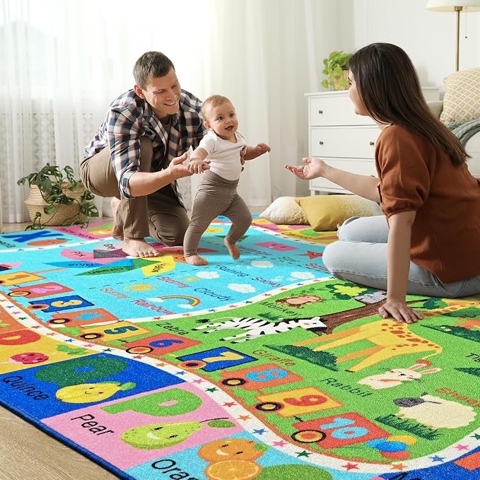 Kids Rug for Playroom, 3x5 ABC Educational Carpet for Classroom, Fun Alphabet - Image 6