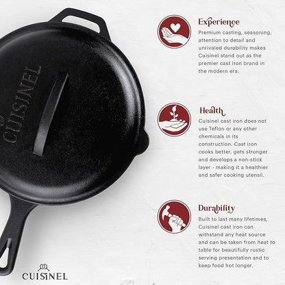 Cast Iron Skillet Set with Lids - Image 4
