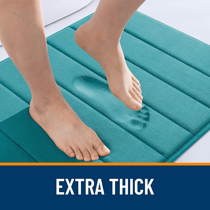 OLANLY Memory Foam Long Bathroom Rugs Runner 47x20, Super Soft Absorbent Bath - Image 6