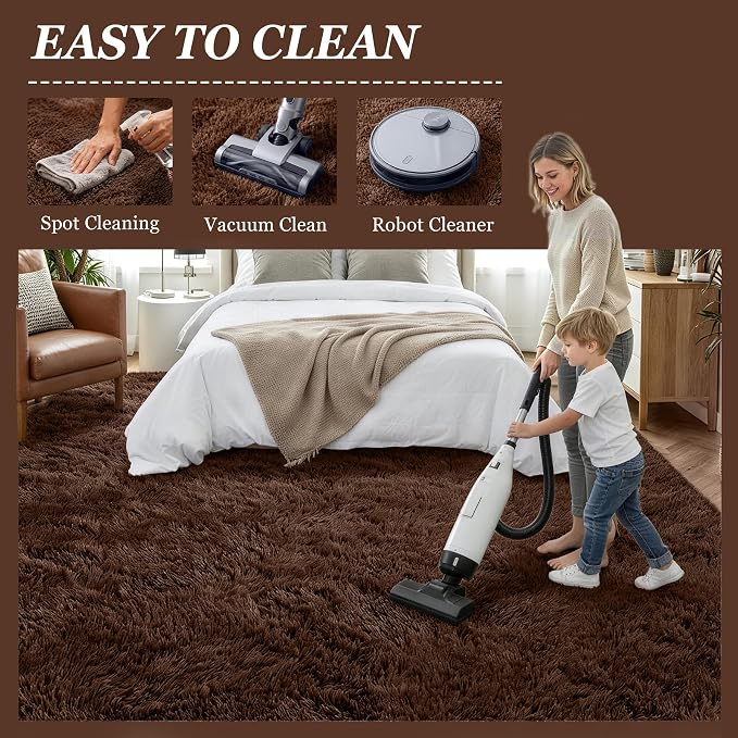 Fluffy Area Rugs 9x12 Living Room Bedroom: Ultra Soft Shag Rug Upgrade Non-Slip - Image 8