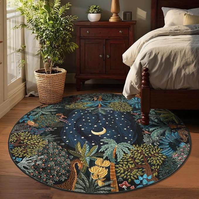 GarveeHome Round Area Rugs 5ft for Bedroom - Image 2