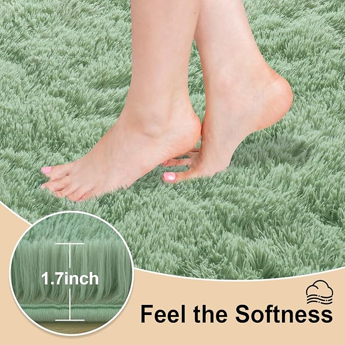 Mugorn 5x7 Rugs for Living Room, Soft Carpet Shag Kids Room Rug, Non-Slip Fuzzy - Image 3