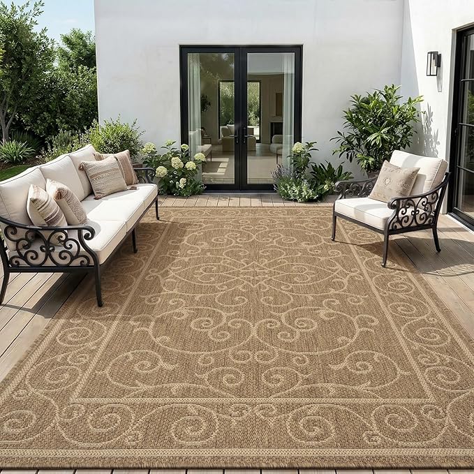 MontVoo-Outdoor Rug-Patio Rug 6x9 ft Polypropylene Indoor Outdoor Rugs Outdoor by MontVoo