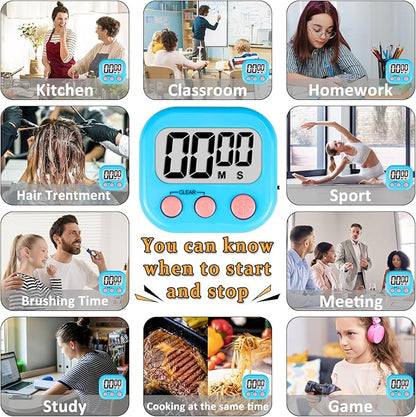 ZILLEEN 12 Pack Kitchen Timers for Cooking Digital Classroom Timers for Kids - Image 5