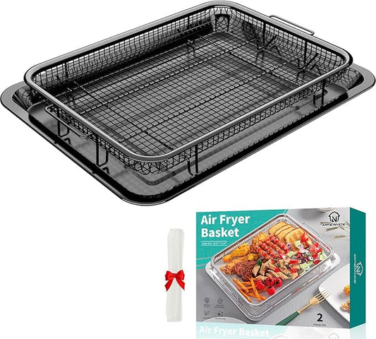 Air Fryer Basket for Oven, OPENICE 15.3" x 11.0" Air Fryer Tray and Pan Set by OPENICE