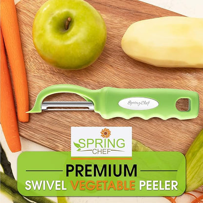 Spring Chef Premium Swivel Vegetable Peeler, Soft Grip Handle and Ultra Sharp - Image 7