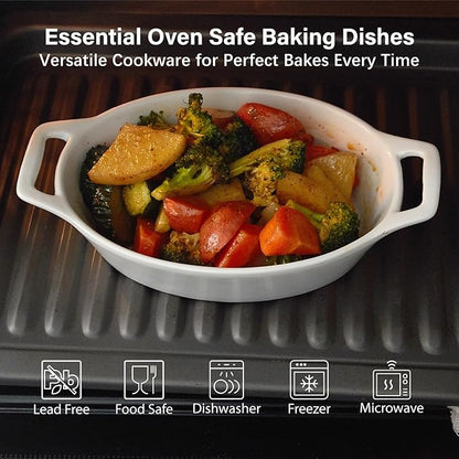 ONEMORE Oval Au Gratin Baking Dish, 20 oz Small Casserole Dishes - Image 6
