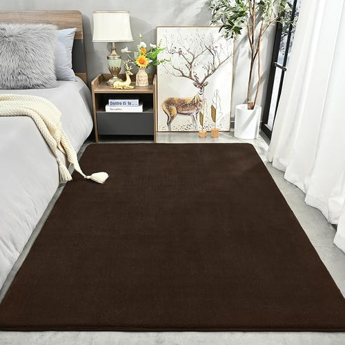 Amearea Large Modern Area Rugs for Bedroom Living Room, 6x9 Feet Brown - Image 2
