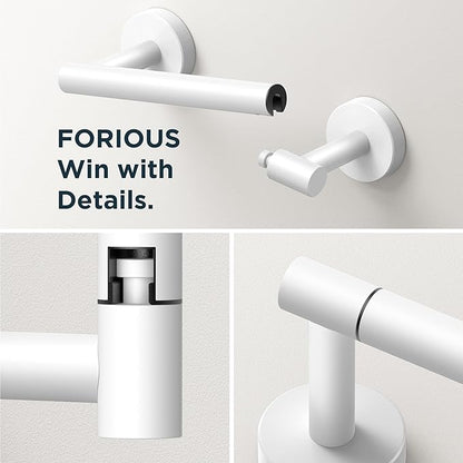 FORIOUS Toilet Paper Holder Wall Mount, SUS304 Stainless Steel Double Post - Image 3