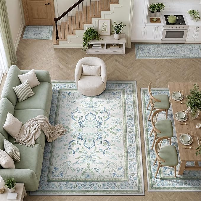 DCX Green 9x12 Rug, Kid & Pet Friendly - Image 2