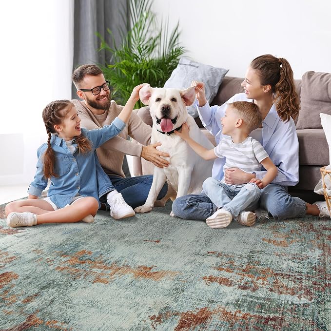 9x12 Area Rugs for Living Room Rug Washable: Modern Large Rug for Dining Room - Image 7
