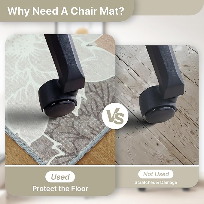 36"x60" Office Chair Mat for Hardwood Tile Floor, Under Desk Carpet Protector - Image 4