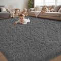 5x7 Area Rug for Living Room:Ultra Soft Fluffy Shag Dark Grey Rugs, Large Fuzzy by Unknown