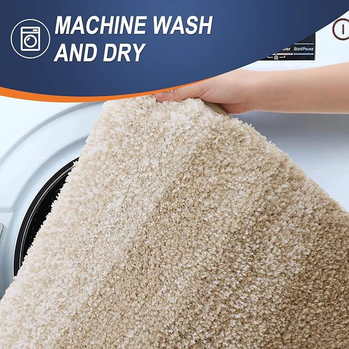 OLANLY Bathroom Runner Rugs Mat 47x24, Extra Soft Absorbent Microfiber Bath Rugs - Image 5