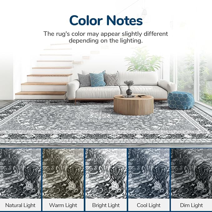 Lessymo 6FT Washable Round Area Rugs - Image 9