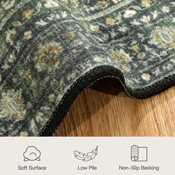 Lofus 2'6"x12' Area Rug for Hallways, Low Pile Soft Carpet Runner for Kitchen - Image 6