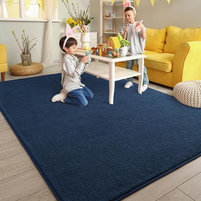 Pettop 5x7 ft Navy Blue Area Rugs - Image 5