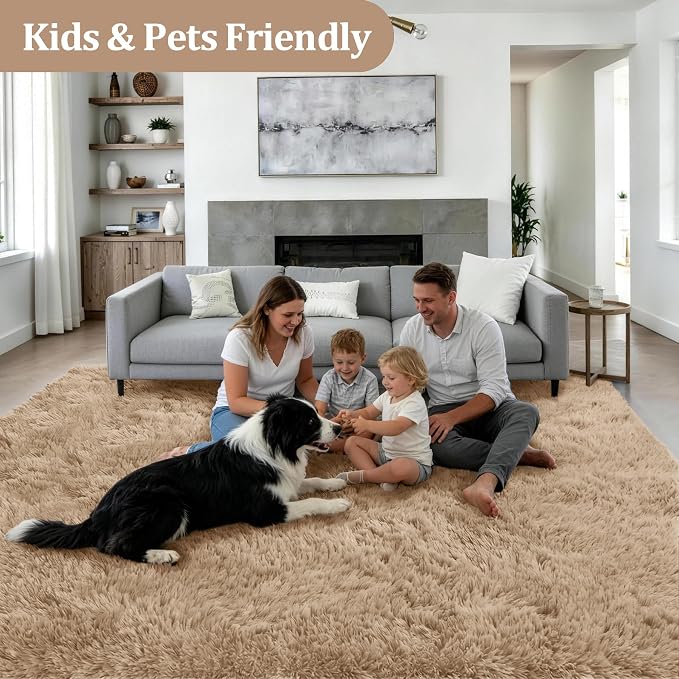 6x9 Area Rugs for Living Room Bedroom: Ultra Soft Fluffy Shag Rug Upgrade - Image 4