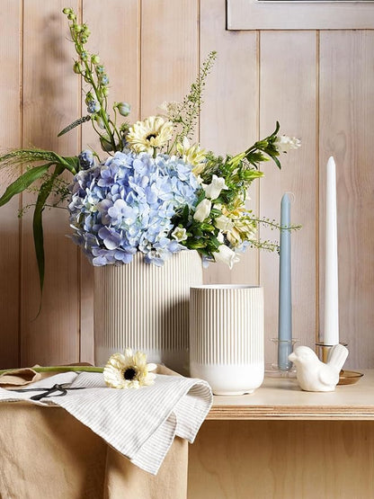 LE TAUCI Utensil Holder for Kitchen Counter, 7.3"+5.4" Fluted Ceramic Utensil - Image 5