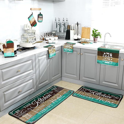 Fourluoo 10 Pcs Farmhouse Kitchen Decor and Accessories Set 4 Kitchen Towels 2 - Image 7