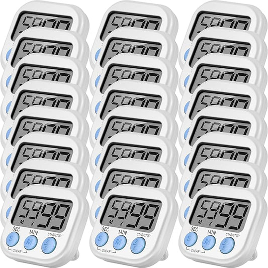 Weewooday 24 Pcs Digital Kitchen Timer Magnetic Timer Bulk On/Off Switch Minute by Weewooday