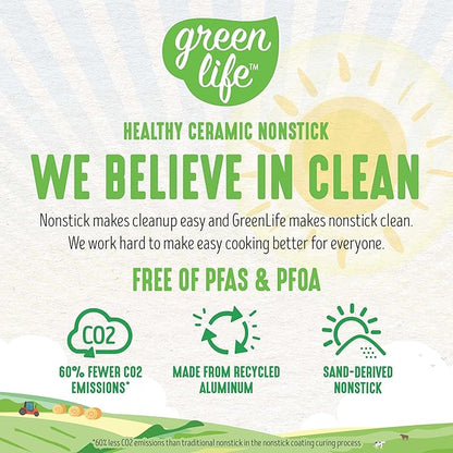 GreenLife Artisan Healthy Ceramic Nonstick, 5QT Saute Pan Jumbo Cooker - Image 3