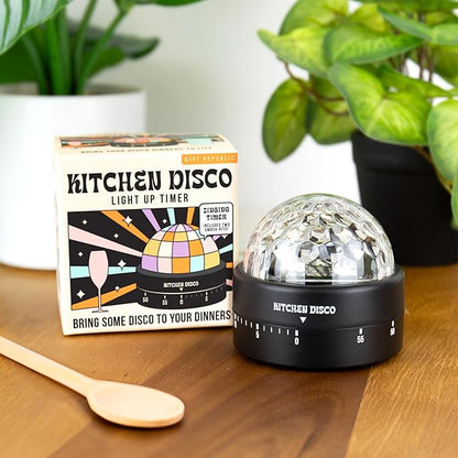 Gift Republic Kitchen Disco Light Up Timer – 60-Minute Countdown, Plays 2 Disco - Image 2
