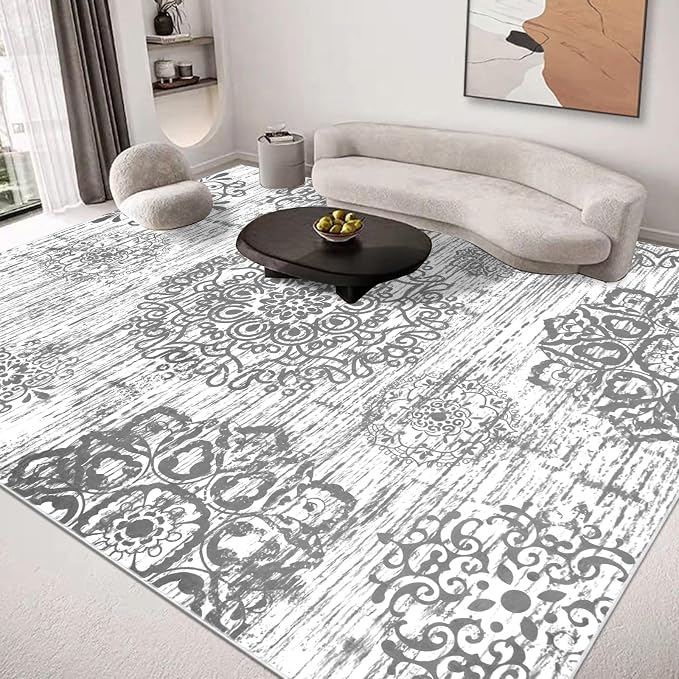HEBE Area Rugs for Living Room 8'x10', Washable Non Slip Boho Bedroom Rug - Image 6