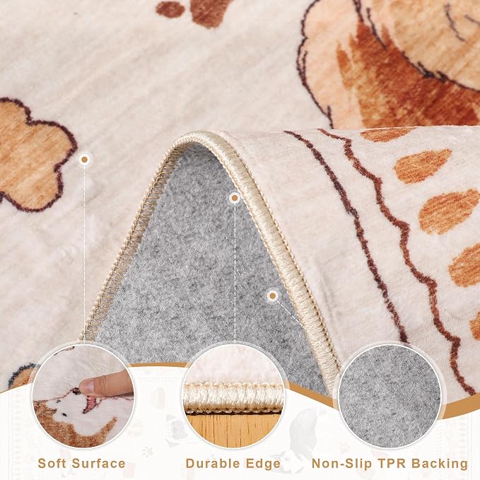 DUKINO 2.6x8 Washable Runner Rug - Image 5