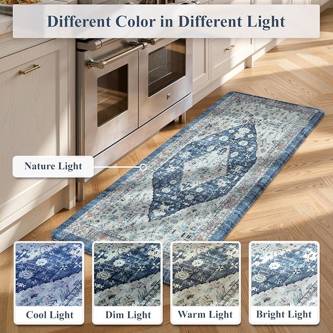 Collive Kitchen Mats for Floor, Boho Non Slip Kitchen Cushion Rug Kitchen Floor - Image 7