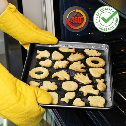 NutriChef 2-Piece XL Mega Cookie Sheet Baking Pans Set - Image 2