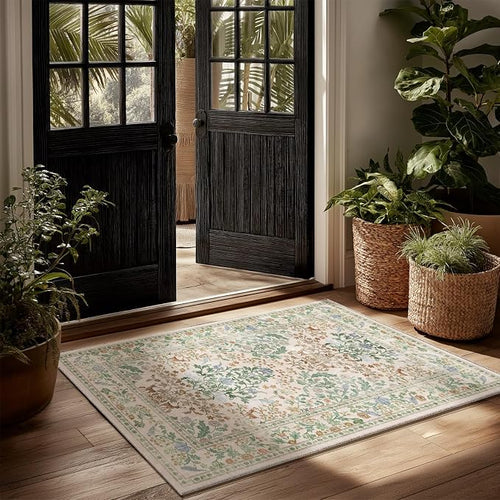 2x3 Washable Small Rugs for Entryway: Door Mat Indoor Entrance Throw Area Rug by palohom