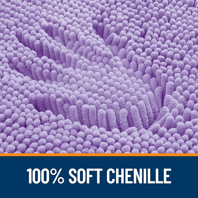 OLANLY Toilet Rugs U-Shaped 24x20, Extra Soft Absorbent Chenille Contour - Image 3