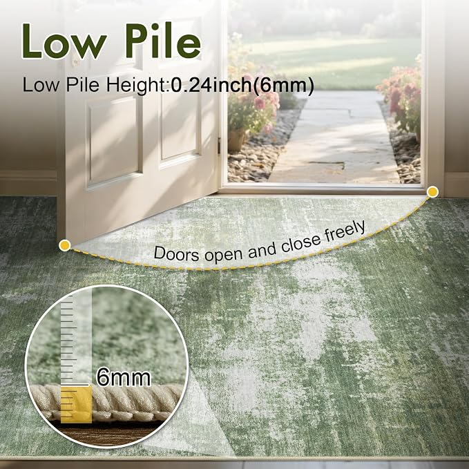 4x6 Ft Area Rugs for Living Room, Soft Non-Slip Washable Rugs Modern Abstract - Image 8