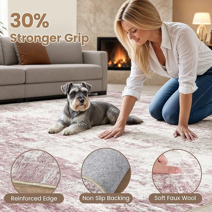 Washable 9x12 Area Rug for Living Room - Image 3