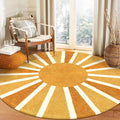 Lahome Boho Round Area Rug - 5Ft Machine Washable Soft Round Bedroom Rugs by Lahome