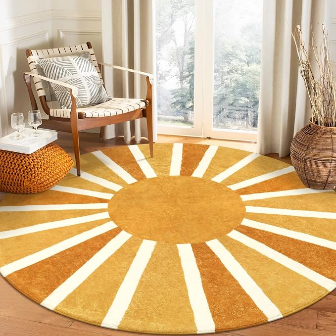 Lahome Round Rug 7Ft Round Area Rug by Lahome