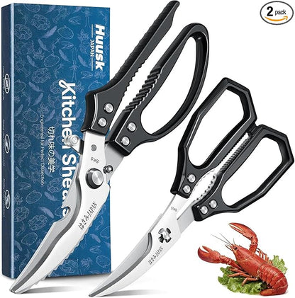 HUUSK Black Kitchen Scissors Set by HuuskKnife