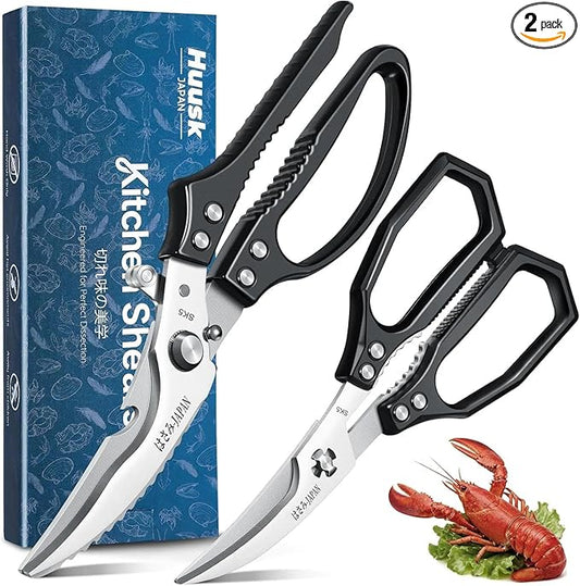 HUUSK Black Kitchen Scissors Set by HuuskKnife