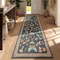 Mushroom 2.5x8 Runner Rug for Hallway Washable Kitchen Rugs Non Slip Low-Pile by ROYHOME