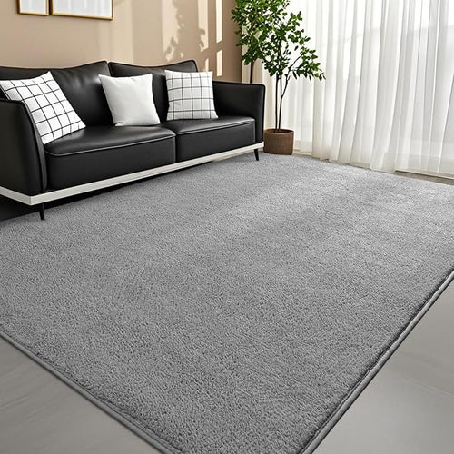 6x9 Feet Grey Area Rugs for Bedroom, Indoor Washable Memory Foam Rug for Living by Woottpe
