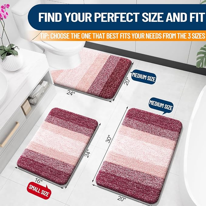 OLANLY Large Bathroom Rugs Mat 40x24, Extra Soft Absorbent Microfiber Bath Rugs - Image 2