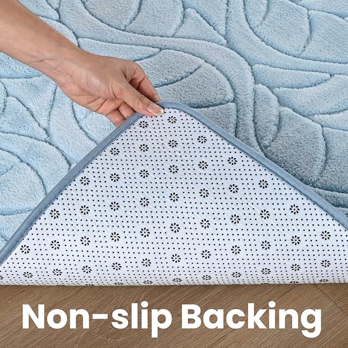 Macgace 6x9 Blue Area Rug, Soft Shag Carpet, Washable Living Room Rugs - Image 7