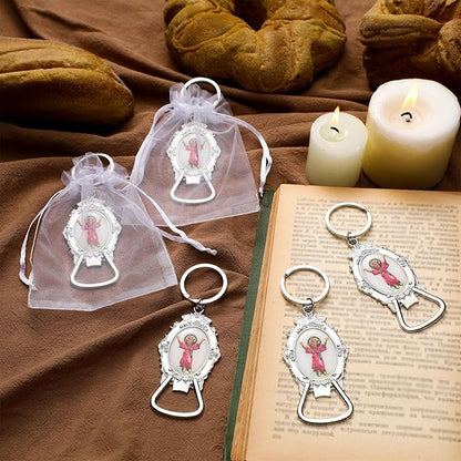 Misdary 12 Pcs Divine Jesus Bottle Opener Keychain Catholic Bottle Opener - Image 4