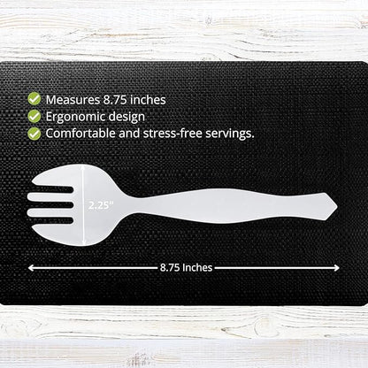 PARTY BARGAINS Disposable White Plastic Serving Forks 8.75 Inch – Heavy Duty - Image 3