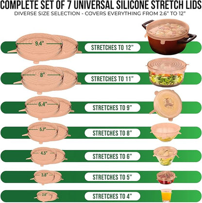 Reusable Silicone Stretch Lids for Food Storage in Fridge - Image 2
