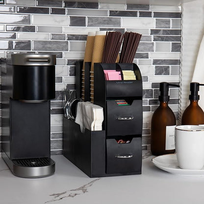 Mind Reader Cup and Condiment Station, Countertop Organizer, Coffee Bar - Image 2