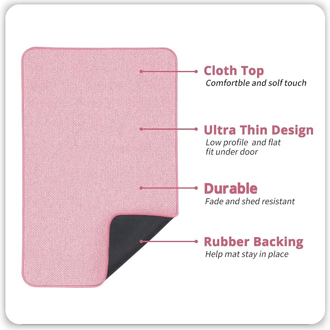 Bosap Bathroom Rugs Set 2 Pieces, Thin Bathroom Mats, Toilet Rugs, Quick Dry - Image 2